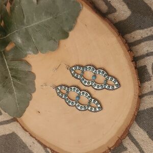 New Boot Barn Silver & Turquoise Earrings Boho Western